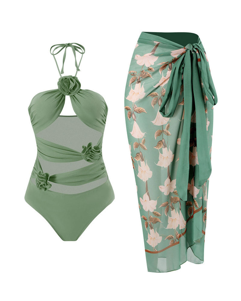 Halter Cutout Swimwear