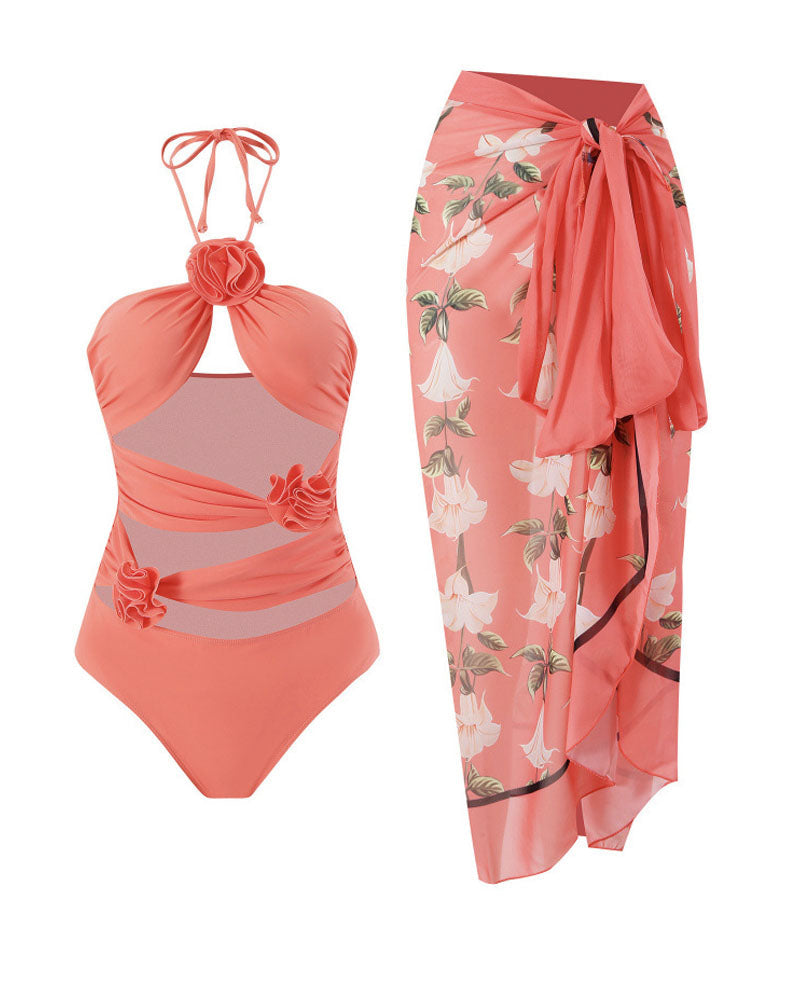 Halter Cutout Swimwear