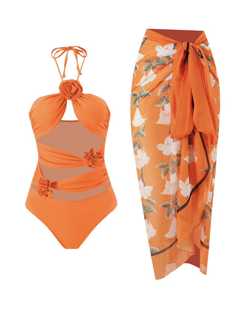 Halter Cutout Swimwear