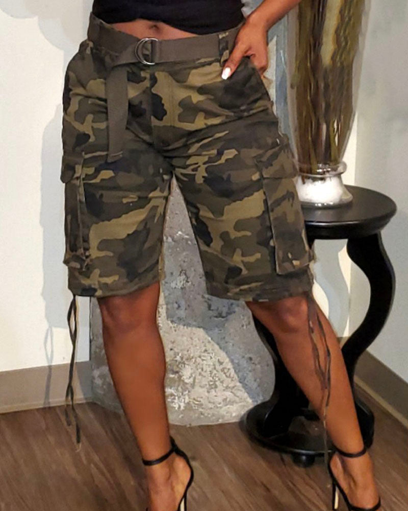 Hang Tight Cadet Shorts Brown Camo
