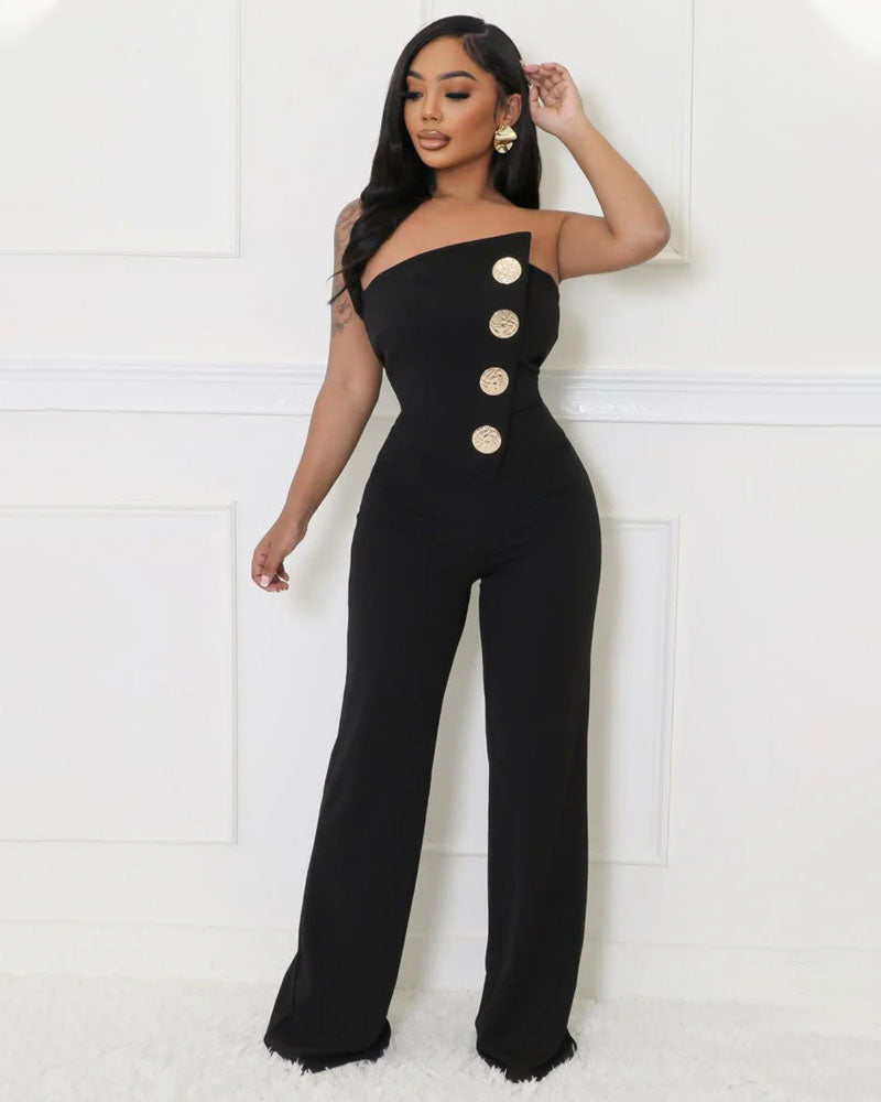 Heat Of The Night Jumpsuit Black