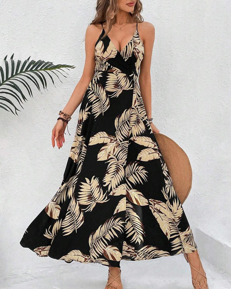 Hours of Serenity Dress Yellow Leaves