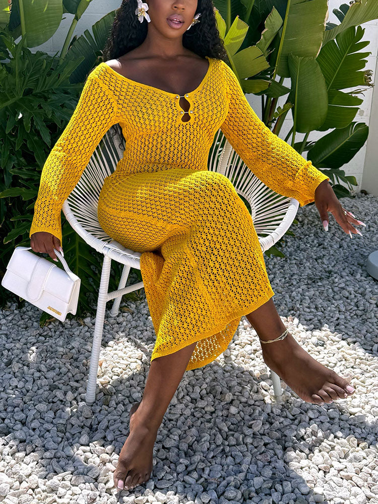 Beach Crochet Maxi Dress