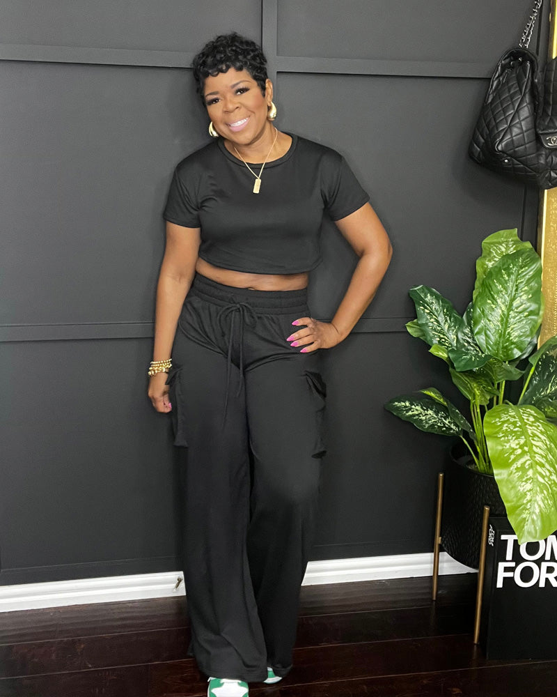 J-Lo Cargo Set Black