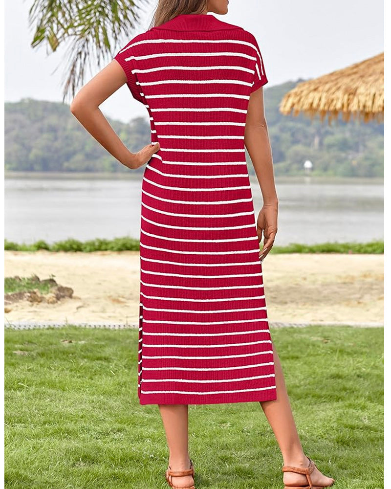 Striped Crochet Dress