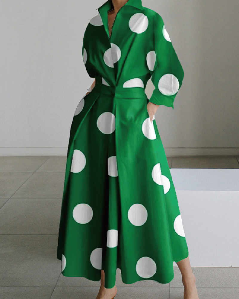 Billowy Classy Dress Jeanene-Dot2