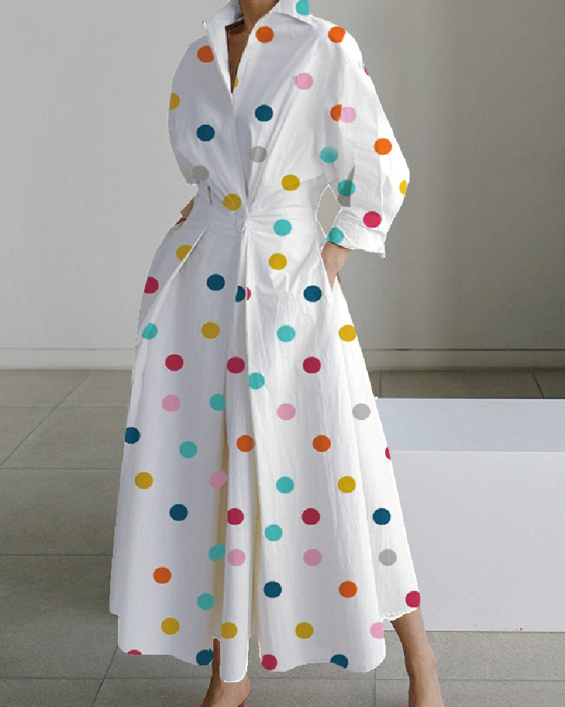 Billowy Classy Dress Jeanene-Dot3