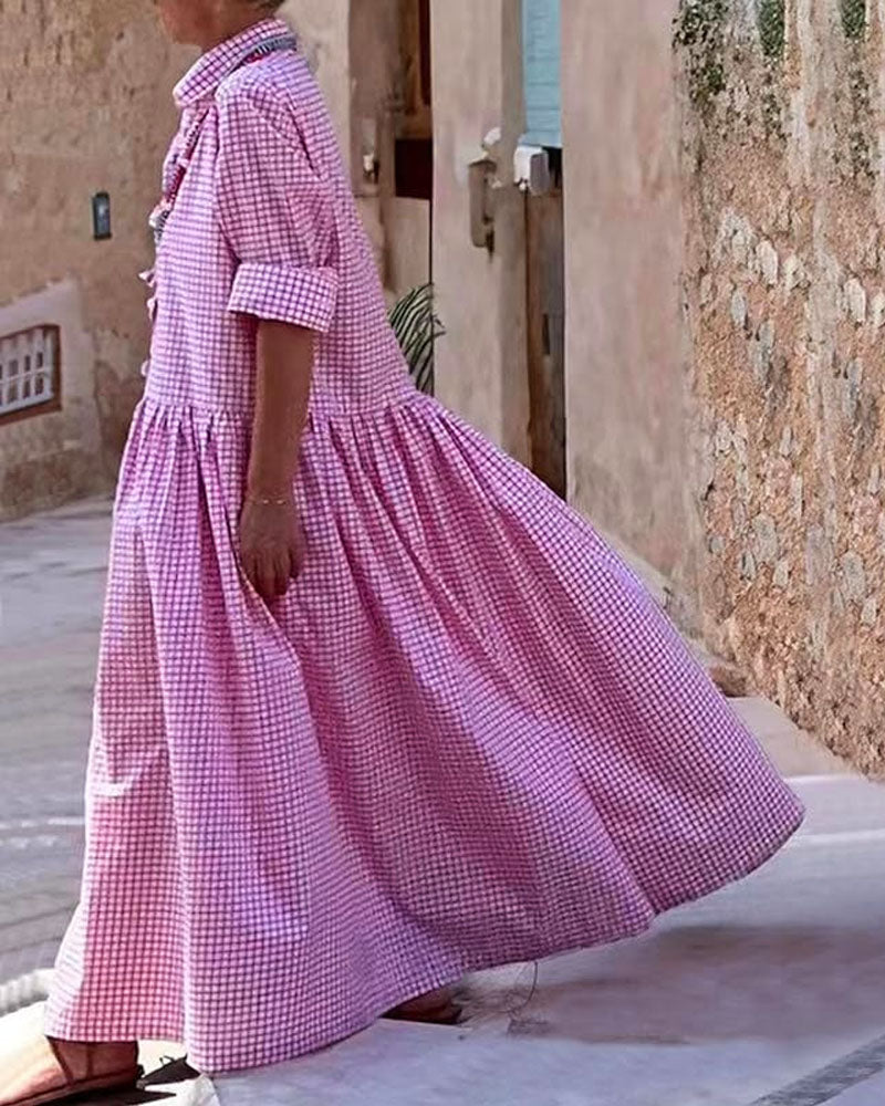 Jeanene Gingham Dress