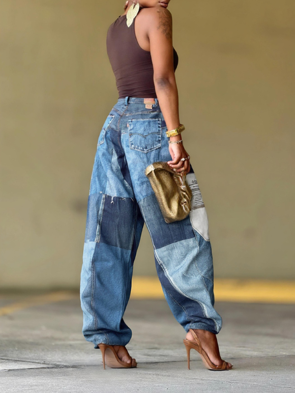 Jeans mit Patch-Print