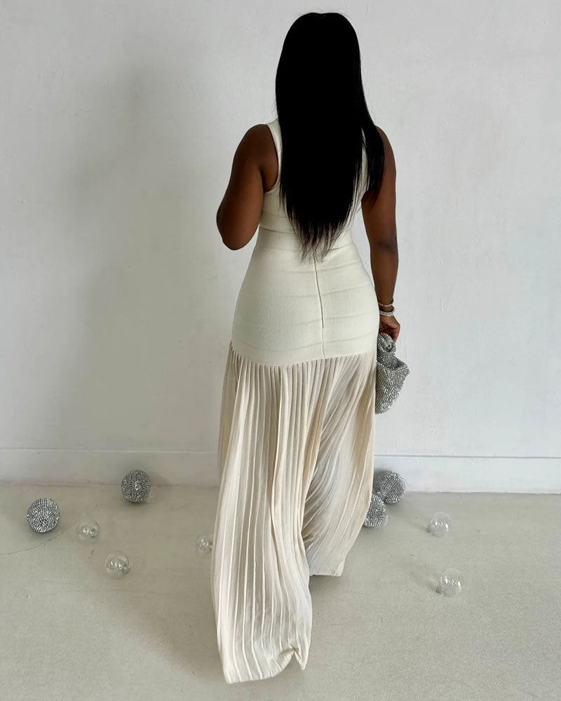 Jewelled Pleated Dress