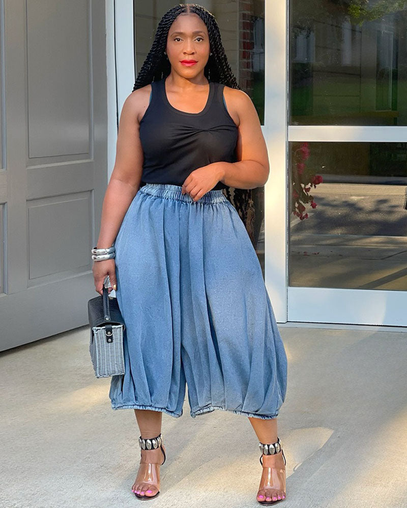 Pantalon court en jean Joni Babe