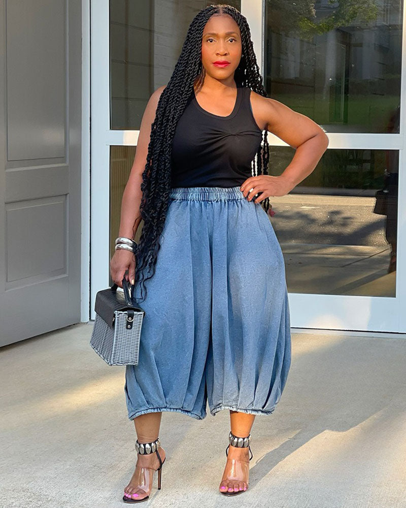 Pantalon court en jean Joni Babe