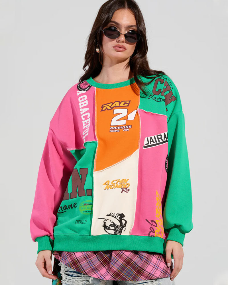 KEEPING TABS SWEATSHIRT Hot Pink