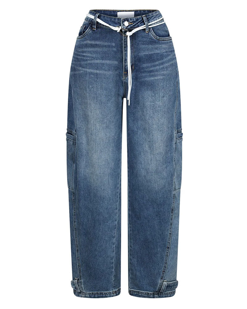 Jean baggy taille haute Kanagawa