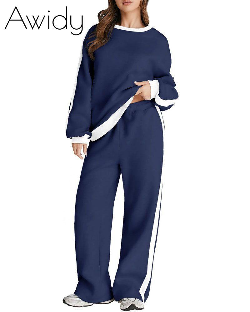 Keep Your Cool Sweatsuit Set Navy Blue