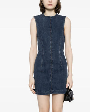 Kendi denim mini dress Dark Denim Blue