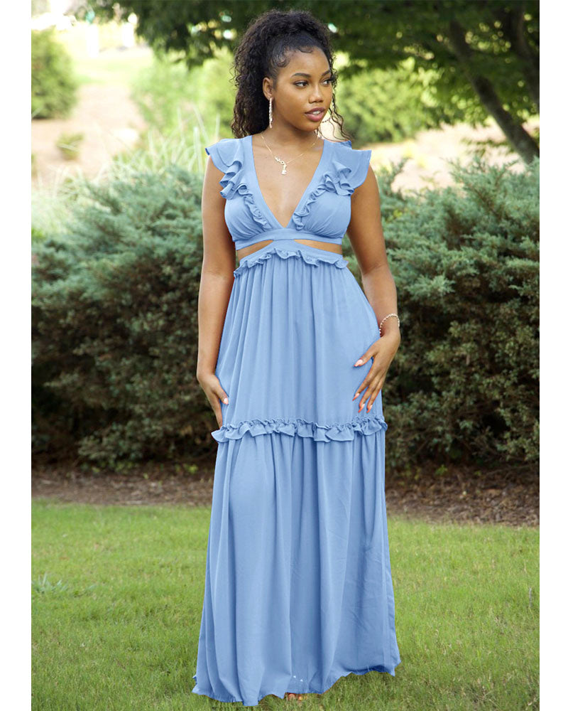 LADY SUNSHINE MAXI DRESS Sky Blue