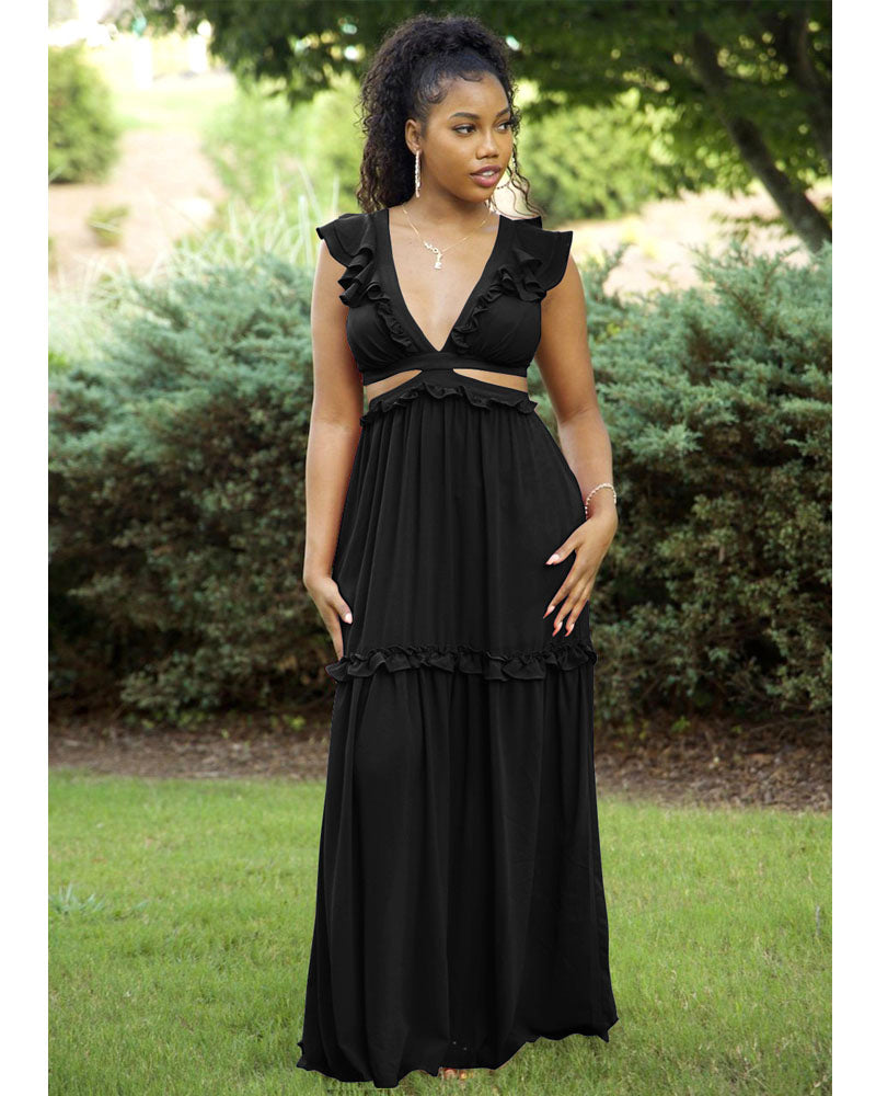 LADY SUNSHINE MAXI DRESS Black