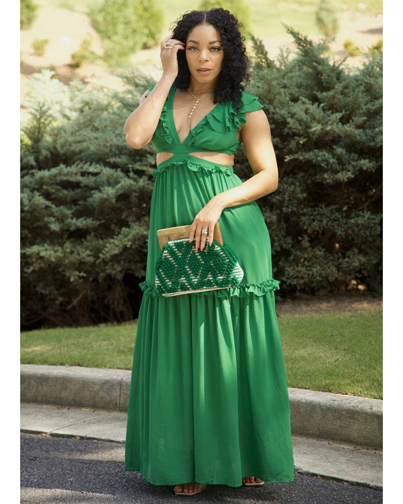 LADY SUNSHINE MAXI DRESS Green