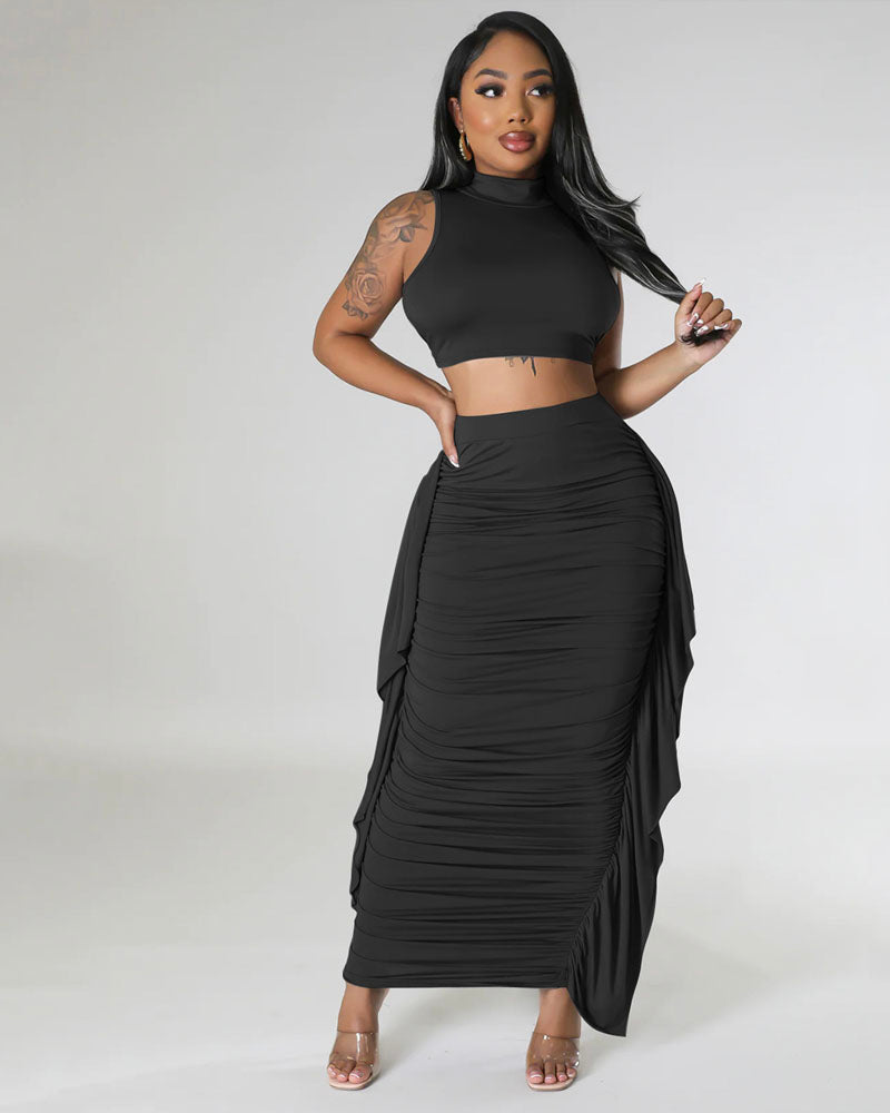 LUCIA SKIRT SET Black
