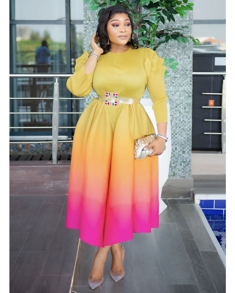 Lady Beauty Dress One Size fits up to 1XL Yellow