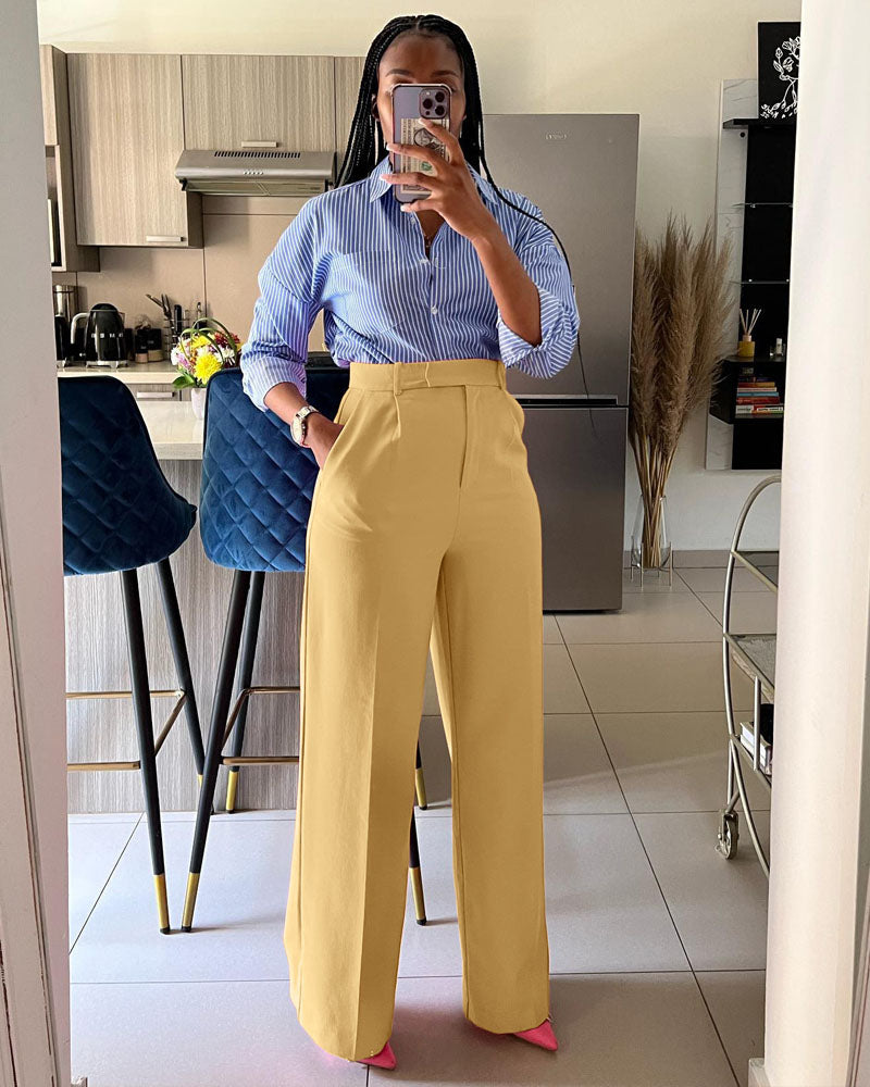 Late Night Drinks Pants Yellow