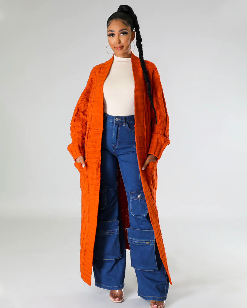 Lennox Knit Everyday Cardigan Orange