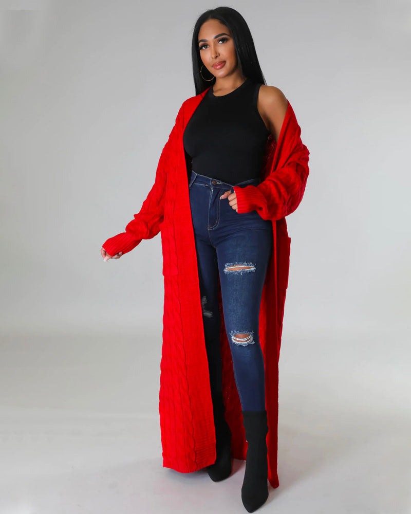 Lennox Knit Everyday Cardigan Red