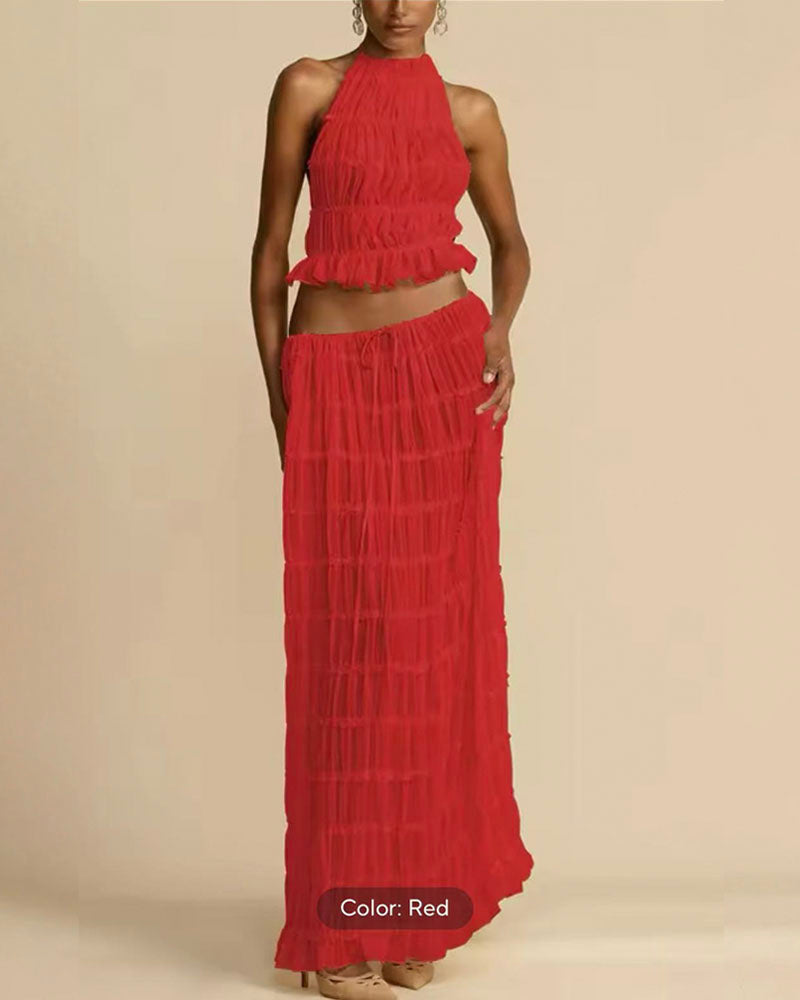 Lilipretty Passion Skirt Set Red