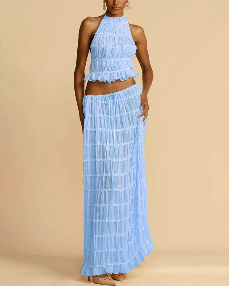 Lilipretty Passion Skirt Set Sky Blue