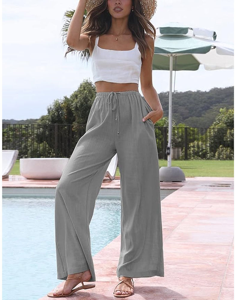 Palazzohose aus Leinen