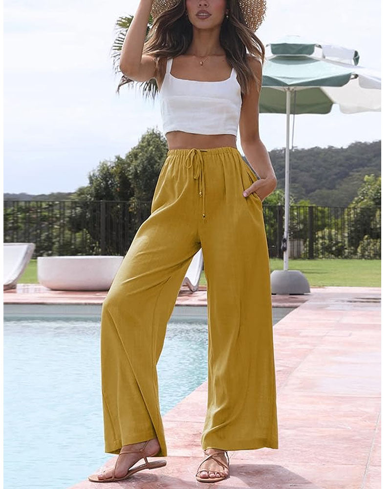 Palazzohose aus Leinen