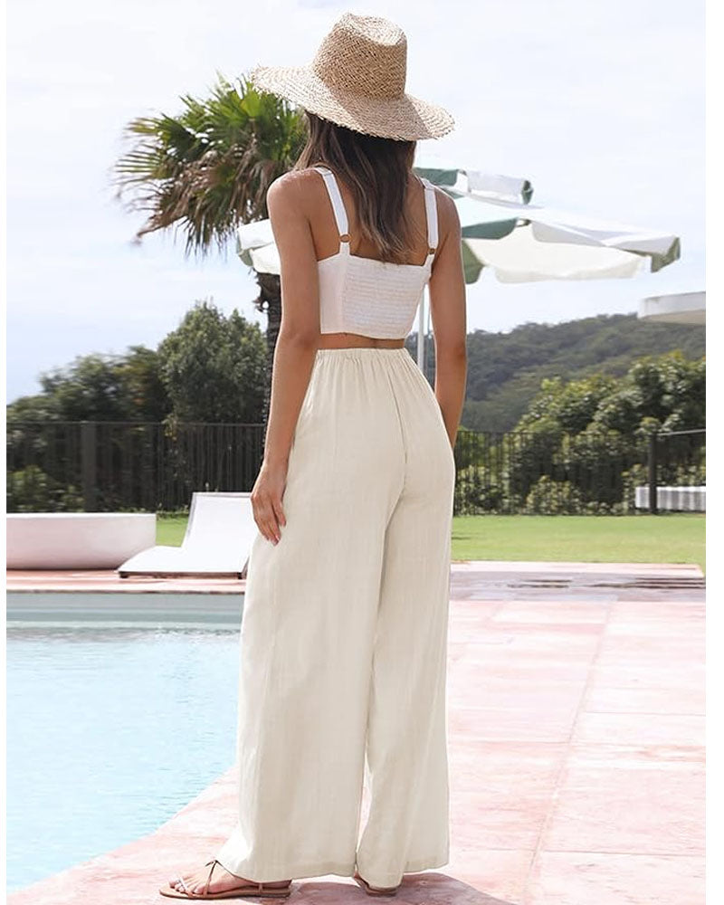 Palazzohose aus Leinen