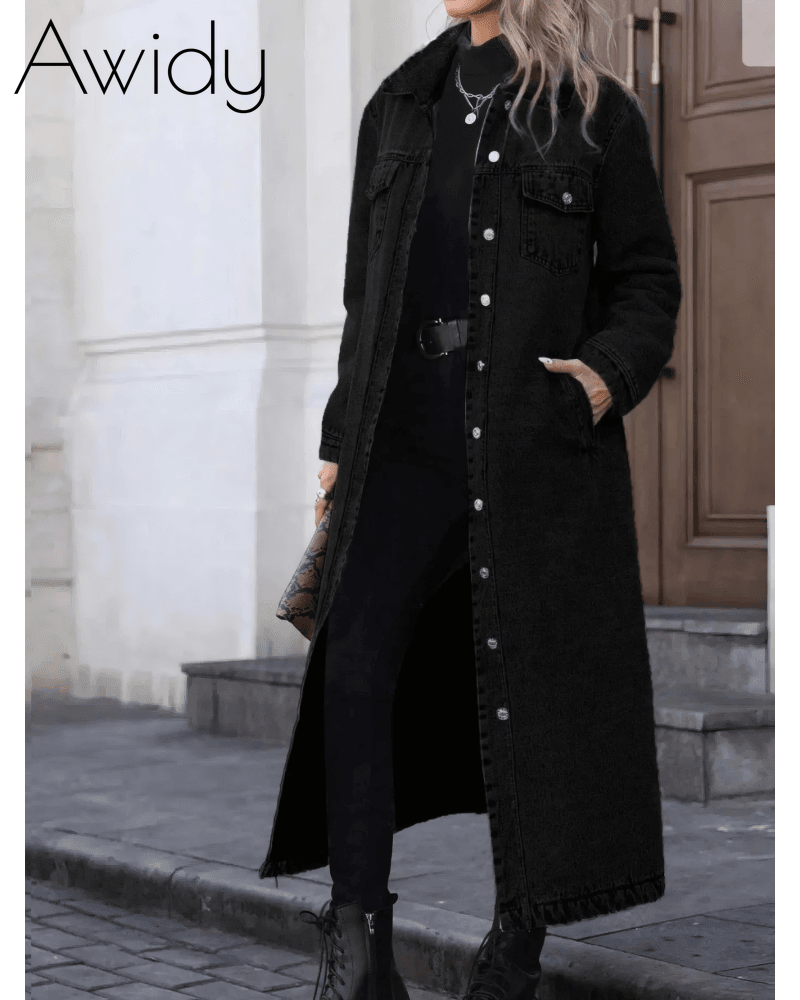 Follow My Lead Denim Trench