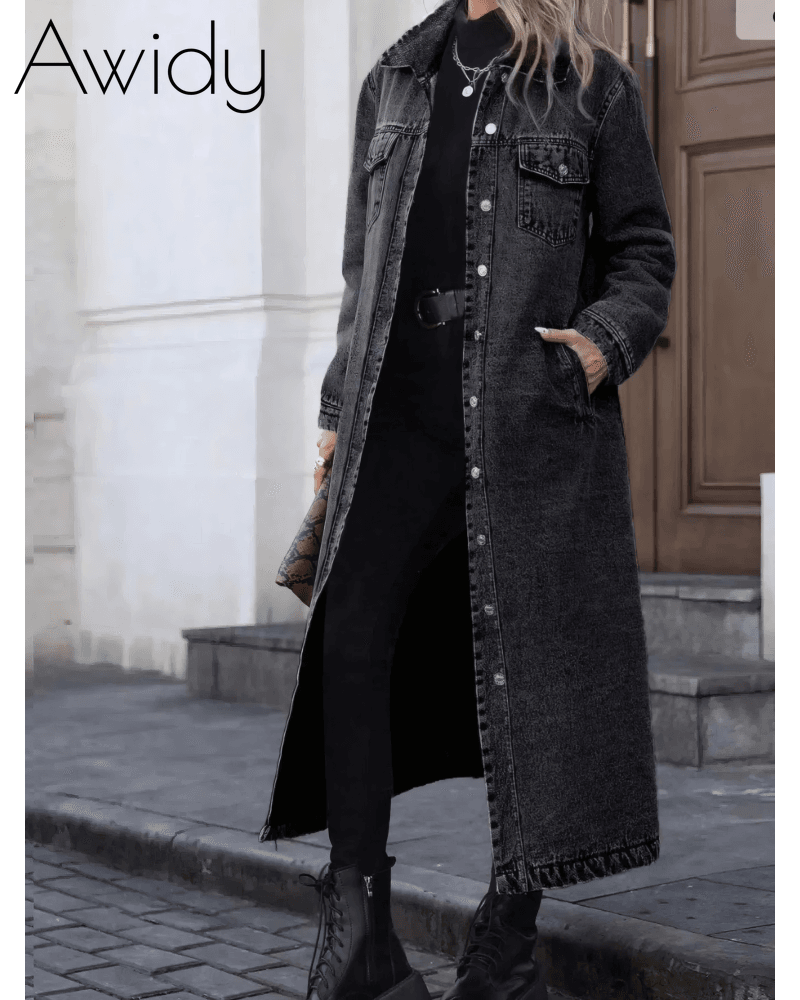 Follow My Lead Denim Trench