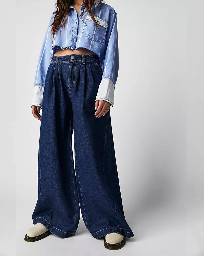 Love Hard Jeans Dark Denim Blue