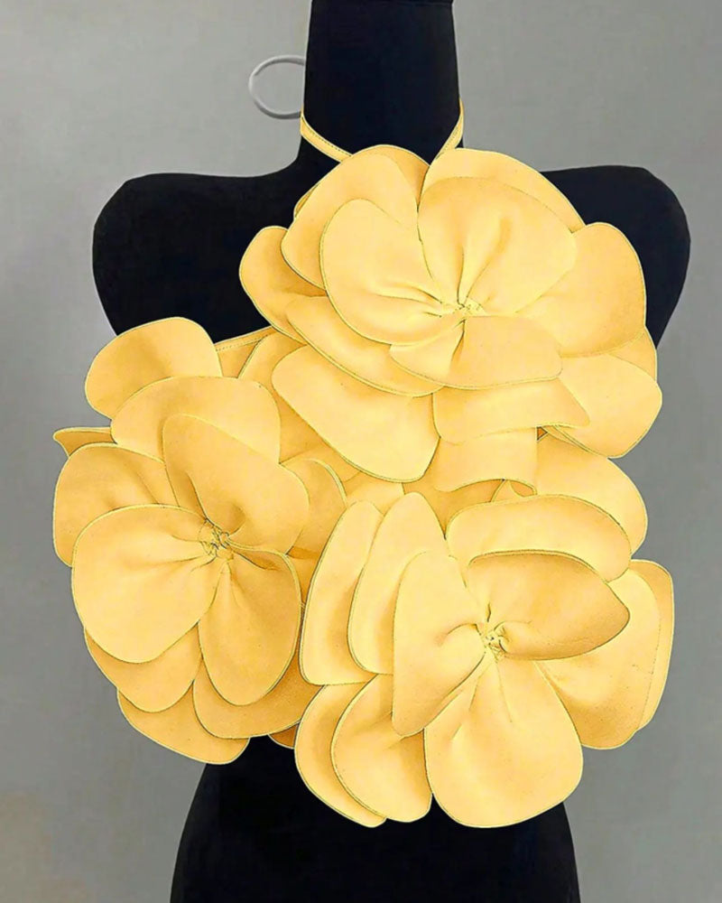 Love In Sight Flower Top Yellow