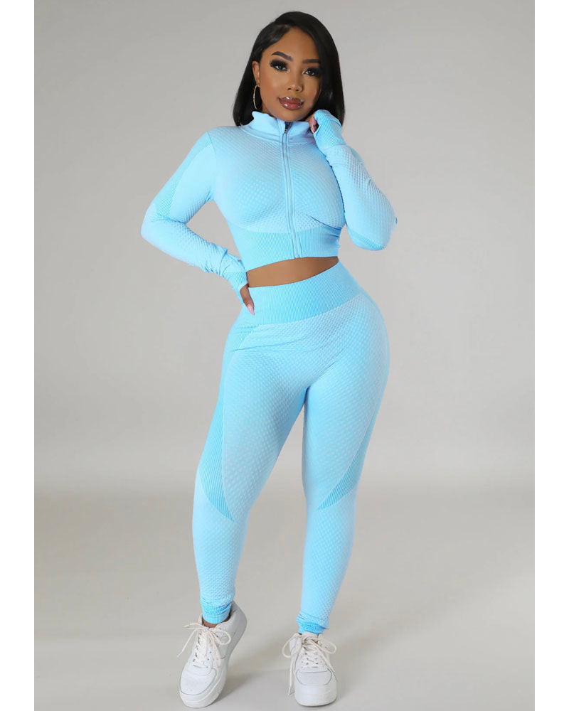 Lovely Workout 3-pcs Set Sky Blue