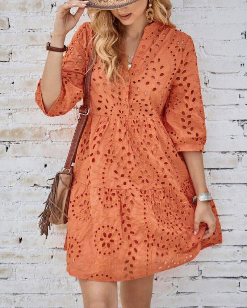 Good Luck Eyelet Dress