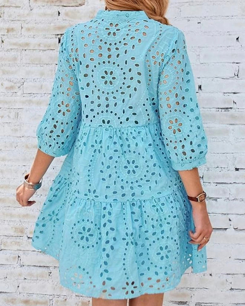 Good Luck Eyelet Dress