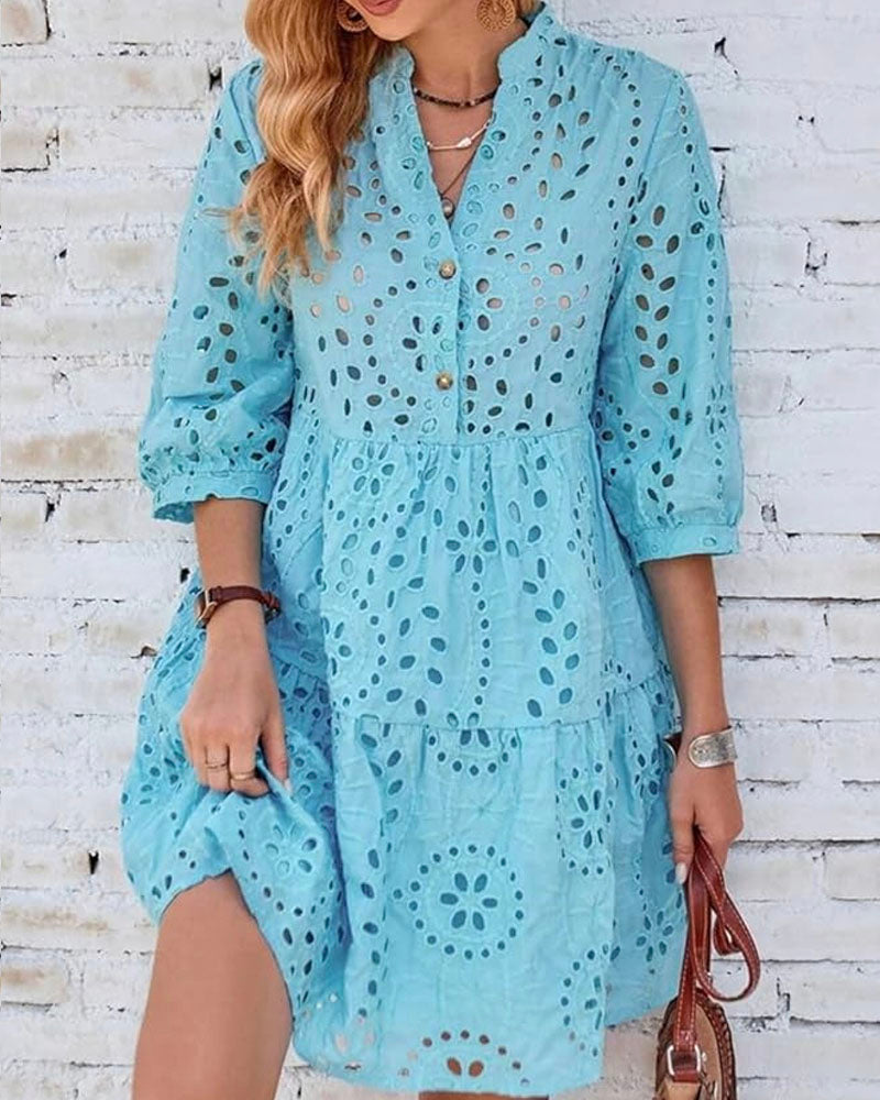 Good Luck Eyelet Dress