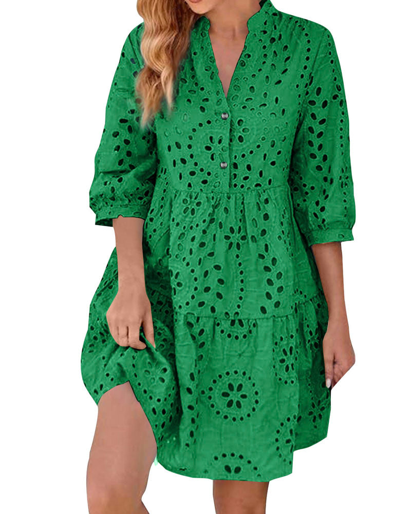 Good Luck Eyelet Dress