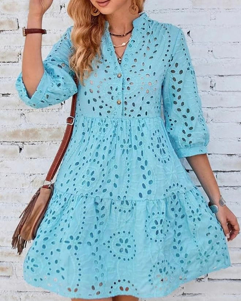 Good Luck Eyelet Dress
