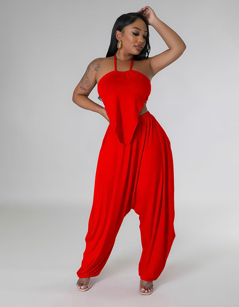 Nori Pants Set Red