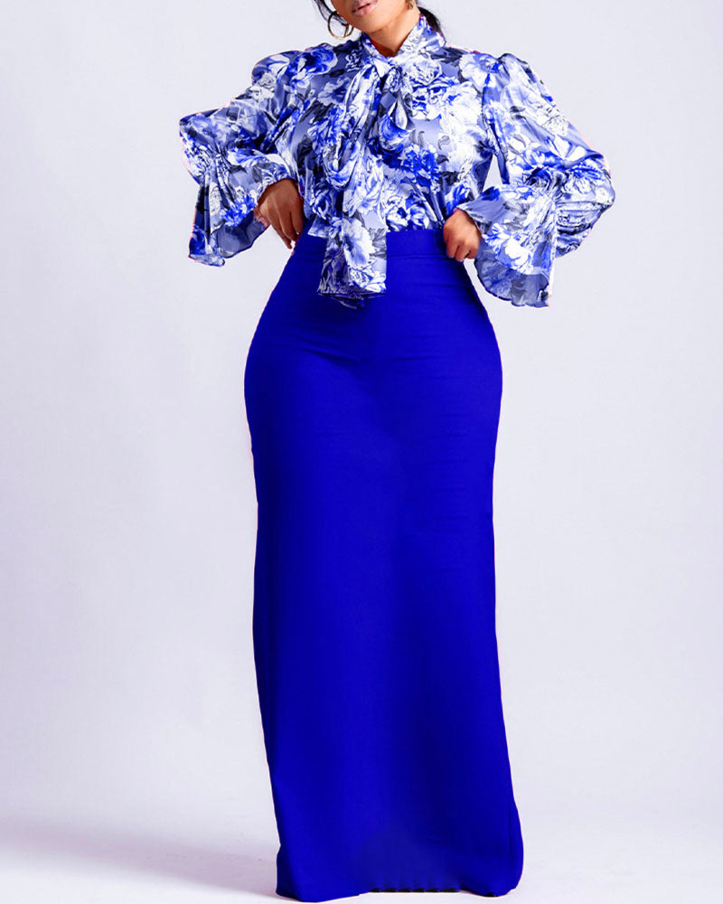 Marcie Set Skirt Set Blue