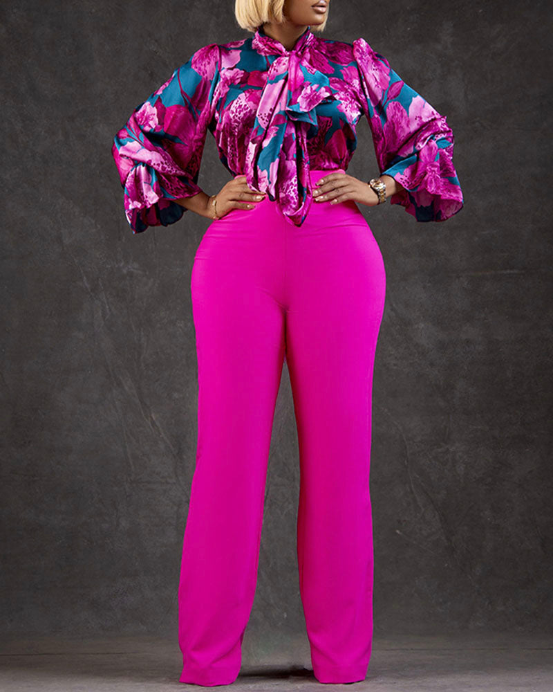 Marcie Set Pant Set Rose Red