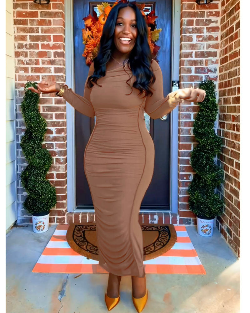 Monika Midi Dress Mocha L (US Size 10 12)