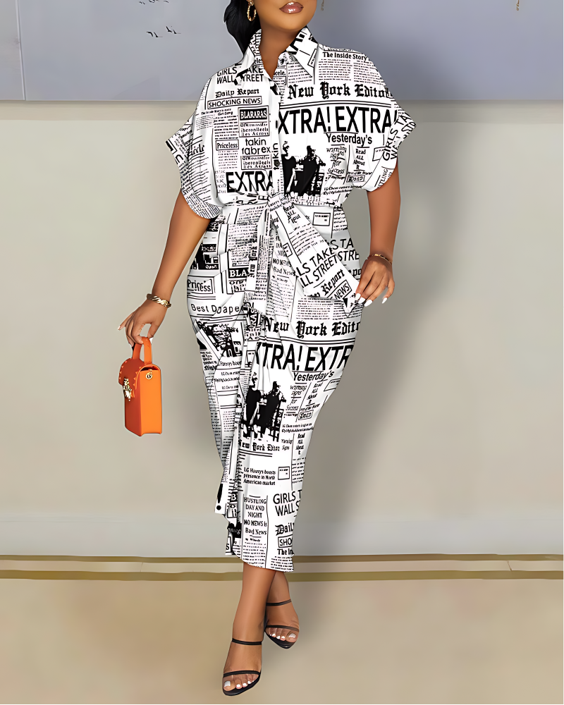 Moonlit Summer Ruched Maxi Dress Moonlit-Newspaper M (6 8)