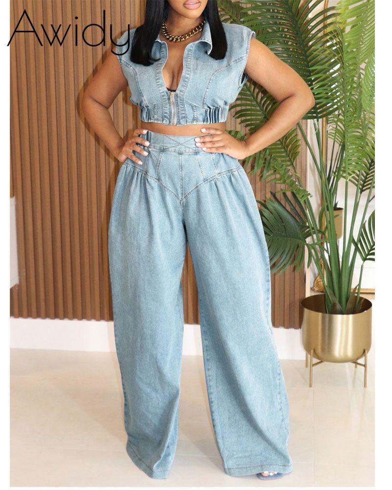 Mrs. Independent Denim Set