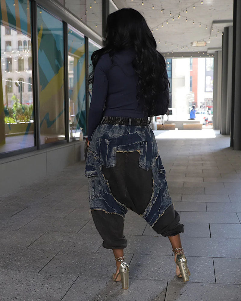 Pantalon délavé à l'acide, ne vous faites pas de mal